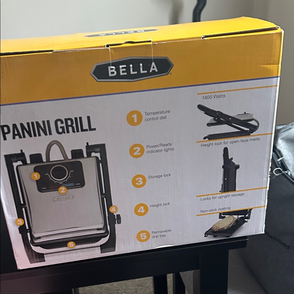 Abella Panini Grill - Silver and Black